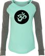 AUM Circle Ladies Long Sleeve Preppy Patch Yoga Shirt