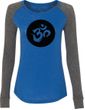 AUM Circle Ladies Long Sleeve Preppy Patch Yoga Shirt