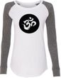 AUM Circle Ladies Long Sleeve Preppy Patch Yoga Shirt