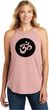 AUM Circle Ladies Tri Blend Rocker Yoga Tank Top