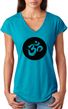 AUM Circle Ladies Tri-Blend V Neck Yoga Shirt