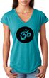 AUM Circle Ladies Tri-Blend V Neck Yoga Shirt