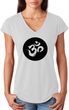AUM Circle Ladies Tri-Blend V Neck Yoga Shirt