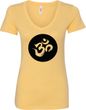 AUM Circle Ladies V-Neck Yoga Shirt