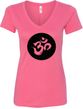 AUM Circle Ladies V-Neck Yoga Shirt