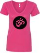 AUM Circle Ladies V-Neck Yoga Shirt