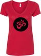 AUM Circle Ladies V-Neck Yoga Shirt