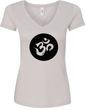 AUM Circle Ladies V-Neck Yoga Shirt
