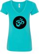 AUM Circle Ladies V-Neck Yoga Shirt