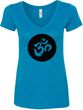 AUM Circle Ladies V-Neck Yoga Shirt