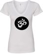 AUM Circle Ladies V-Neck Yoga Shirt
