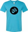 AUM Circle Tri Blend V Neck Yoga Shirt