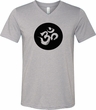 AUM Circle Tri Blend V Neck Yoga Shirt