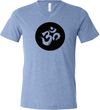 AUM Circle Tri Blend V Neck Yoga Shirt