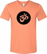 AUM Circle Tri Blend V Neck Yoga Shirt