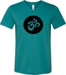 AUM Circle Tri Blend V Neck Yoga Shirt