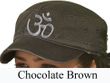 Aum Hindu Symbol Hat - Ladies Military Style Fidel Cap