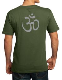 AUM Om T-shirt - Organic Cotton Mens Size - Go Green (Back Print)