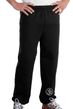 AUM PATCH Mens Yoga OM Pants with Elastic Bottom Black - Ankle Print