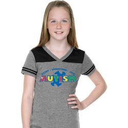 Autism Accept Understand Love Girls Football Shirt Autism Accept Understand Love Girls Football Shirt