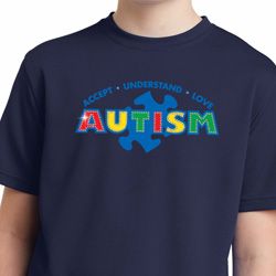 Autism Accept Understand Love Kids Moisture Wicking Shirt Autism Accept Understand Love Kids Moisture Wicking Shirt