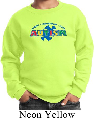 Autism Accept Understand Love Kids Sweat Shirt