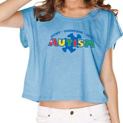 Autism Accept Understand Love Ladies Boxy Tee
