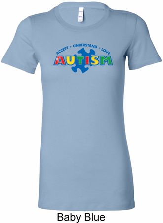 Autism Accept Understand Love Ladies Longer Length Shirt