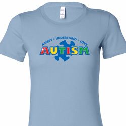 Autism Accept Understand Love Ladies Longer Length Shirt