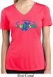 Autism Accept Understand Love Ladies Moisture Wicking V-neck Shirt