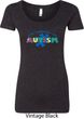 Autism Accept Understand Love Ladies Scoop Neck Shirt