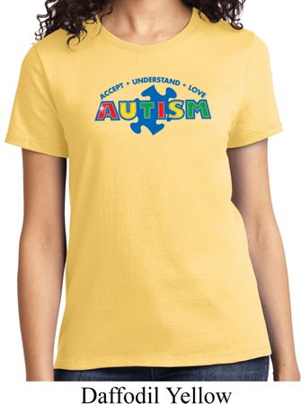 Autism Accept Understand Love Ladies Shirt
