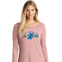 Autism Accept Understand Love Ladies Tri Long Sleeve