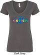 Autism Accept Understand Love Ladies V-Neck Shirt