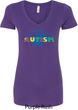 Autism Accept Understand Love Ladies V-Neck Shirt