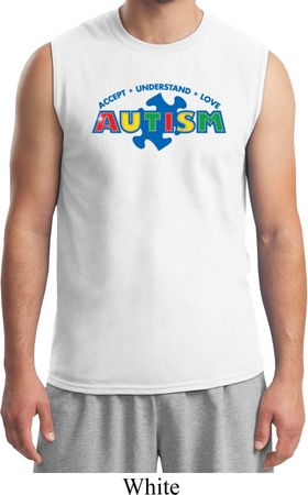Autism Accept Understand Love Mens Muscle Shirt