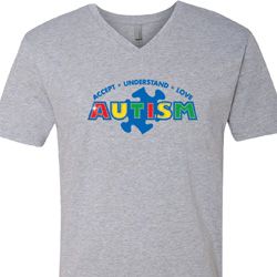 Autism Accept Understand Love Mens V-Neck Shirt