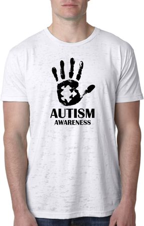 Autism Awareness Hand Burnout T-shirt