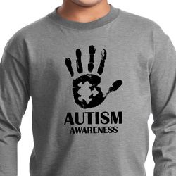 Autism Awareness Hand Kids Long Sleeve