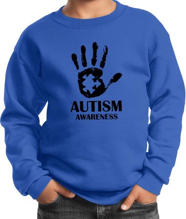 Autism Awareness Hand Kids Sweatshirt