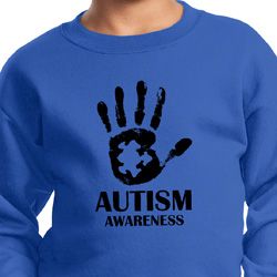 Autism Awareness Hand Kids Sweatshirt