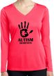 Autism Awareness Hand Ladies Dry Wicking Long Sleeve