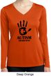 Autism Awareness Hand Ladies Dry Wicking Long Sleeve