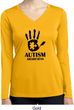 Autism Awareness Hand Ladies Dry Wicking Long Sleeve