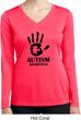 Autism Awareness Hand Ladies Dry Wicking Long Sleeve