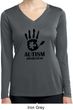 Autism Awareness Hand Ladies Dry Wicking Long Sleeve