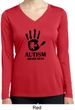 Autism Awareness Hand Ladies Dry Wicking Long Sleeve