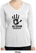 Autism Awareness Hand Ladies Dry Wicking Long Sleeve