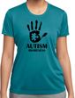 Autism Awareness Hand Ladies Dry Wicking T-shirt