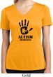 Autism Awareness Hand Ladies Dry Wicking V-Neck